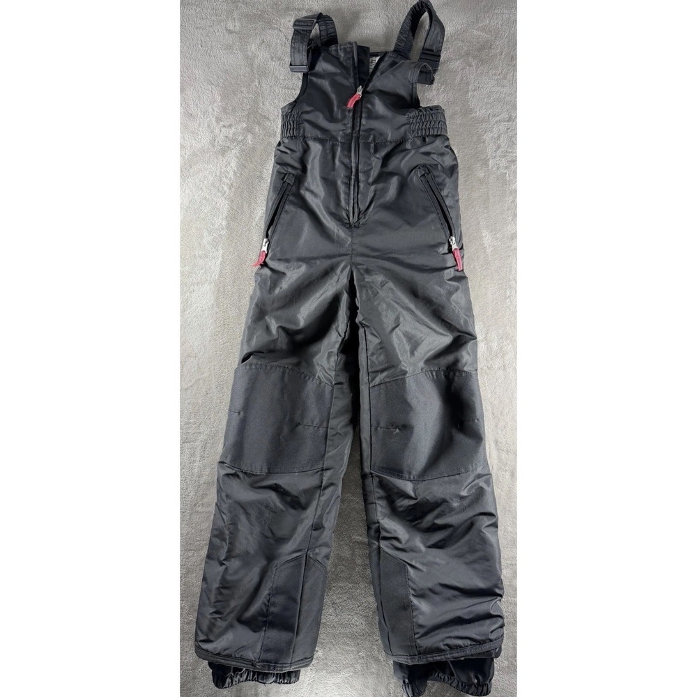 Champion Girls Insulated Snow Bib Ski‎ Pants Black Adjustable Straps Youth Large